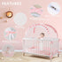 55" 27" 51" Lazyzzzz Crib Tent - Pop Up Crib Canopy with Double Zipper Self-Locked, Mosquito Net Mesh Crib Net to Keep