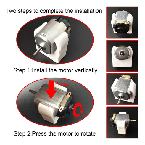 18 Set 1.5-3V 24000RPM EUDAX DC Motors Kit,Mini Electric Hobby Motor with AA Battery Holder for STEM DIY Toy