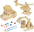 Easy Playhouse: Wood Building Toy Kit - DIY 3 Vehicle Projects: Helicopter,
