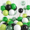 Green Black and White Balloons - 60 PCS Set with Confetti Balloons for Video Game Football Theme Party