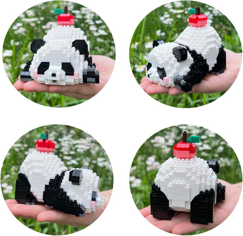 Flower Panda Mini Building Blocks (983 PCS), Micro Animal Building Toy Bricks for Girls, Boys, and Adults