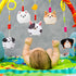 9 Pcs Mini Stuffed Keychains, 3.15 Inch Small Plush Bulk Ornaments for Kids Birthday Party Favors