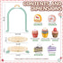 Wooden Cake Toys Tea Party Set - Desserts Food Toy with Cupcake Stand, Pretend Play Kitchen Accessories