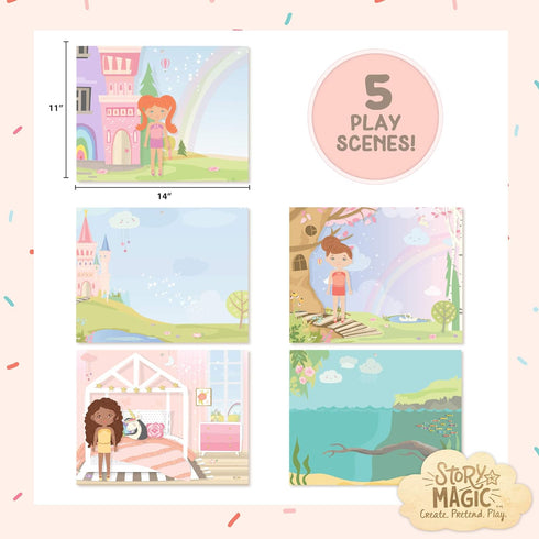 Story Magic Large Sticker Book - Create Your Own Adventures Inside a 14" x 11" Book, Over 350 Stickers