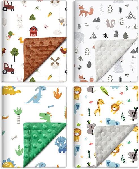Tiamon 4 Pack Baby Blanket for Boys Girls 30 x 40 Inch