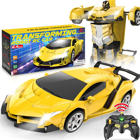 Dolanus Remote Control Car, Transform Robot RC Cars for Ages 5-12, Kids Toys, Birthday Gifts for Boys