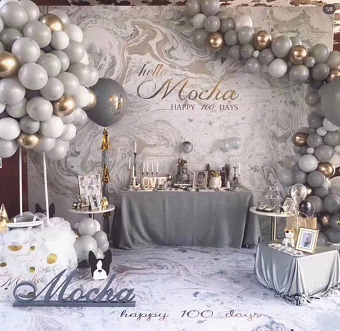 KALOR Grey Balloons, 100 Pcs 5 Inch Mini Matte Latex Balloons for Balloon Garland Arch, Birthday Decoration, Wedding