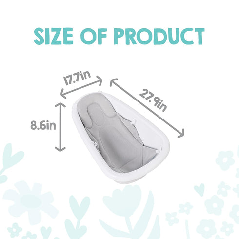 3-in-1 Regalo Baby Basics Grow with Me Bath Tub, Award Winning Brand, Adjustable As Your Baby Grows, Includes Foam