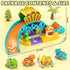 1 4 12-18 Set, 1st 1-3 Lehoo Castle Toys for Year Old Boys, Dinosaur Slide with Mini Push Cars for Baby Months, Infant