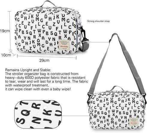 MOMIGO Baby Diaper Caddy Bag, Stroller Tote Nursery Storage Bin for Diapers, Wipes & Toys, Mini Outdoor Bag