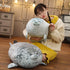 EHOTONG Cute Blob Seal Pillow, Chubby Seal Plush Hug Pillow, Gray, 15"