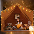 3 4 5 6 Kids Tent with Mat Playhouse for Kids Indoor Outdoor Play Tent for Toddlers Year Olds(Brown)