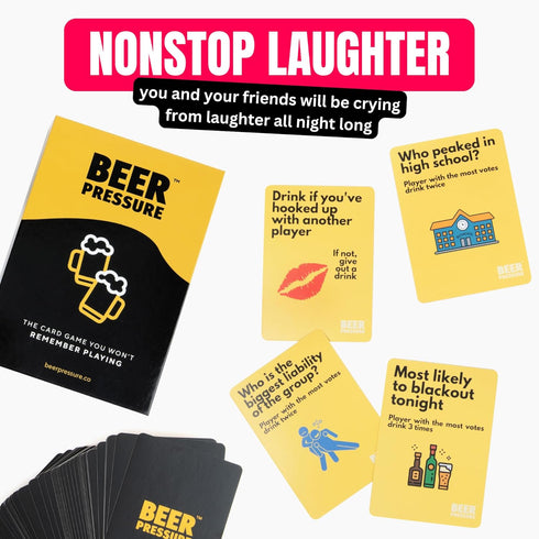 Beer Pressure - Drinking Card Game for Parties, Pregames, and Game Nights, Perfect Party Gift