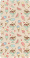 Jynexis Ice Cream Cherry Beige Print Baby Crib Sheets, Cotton Fitted Crib Sheet,