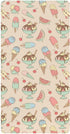 Jynexis Ice Cream Cherry Beige Print Baby Crib Sheets, Cotton Fitted Crib Sheet,