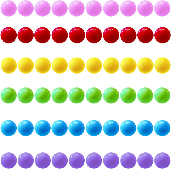 60 Pcs Chinese Checkers Marbles Balls - 14mm Game Replacement Marbles in 6 Colors for Marble Run, Marbles Game