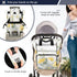 SUABO Backpack Baby Diaper Bag Yellow Purple Flower Clusters Large Bag Waterproof Travel Diaper Bags for Moms and Dads