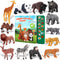 Tudoccy Safari Animals Figures Toys - 13 Realistic Wild Plastic Animal Figurines &