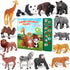 Tudoccy Safari Animals Figures Toys - 13 Realistic Wild Plastic Animal Figurines &