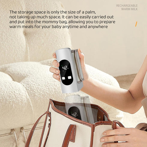 Kikumi Electric Bottle Warmer - Rechargeable & Temperature Controlled for On-the-Go