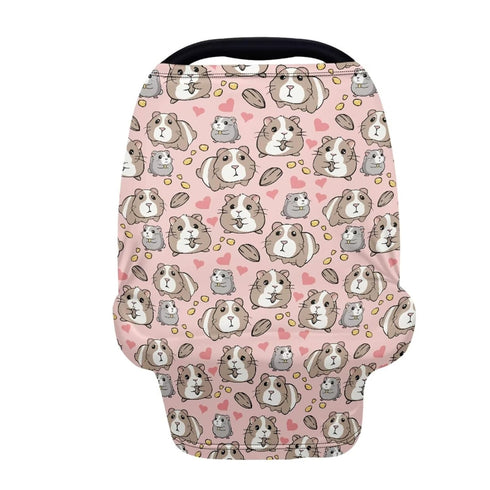 Hechitok Guinea Pig Melon Seeds Car Seat Covers for Babies Girl Breathable Infant