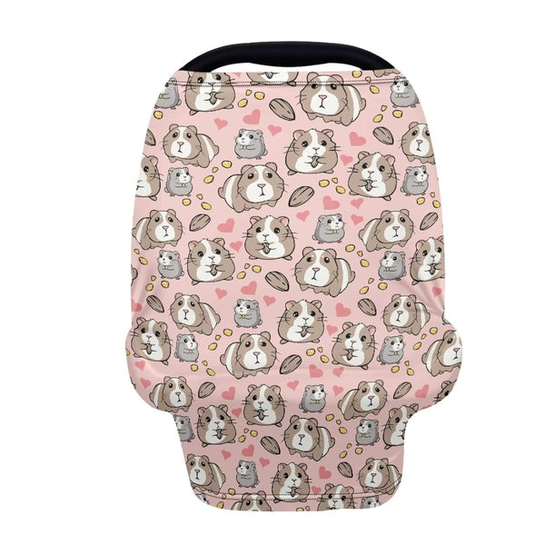 Hechitok Guinea Pig Melon Seeds Car Seat Covers for Babies Girl Breathable Infant
