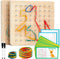 2Pack Wooden geoboards with Rubber Bands Montessori Toys, Mathematical Education Toy for