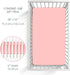 100% Butterblu Frankie Fitted Crib Sheet Organic Cotton for Baby & Toddler Mattress, Breathable for Boys & Girls, Pink