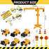 Tnstk 18 Set Construction Cake Topper, PCS Construction Cake Decorations Excavator Tower Crane Cupcake Topper Traffic