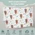 Highland Cow Eucalyptus Leaf Baby Blanket, Western Farm Animal Yak Flannel Fleece Nursery Swaddle Receiving Blankets,