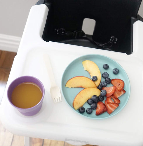 Bamboo Kids Plates - Set of 4 Non Toxic & Eco Friendly Dinnerware, Breakfast, Lunch, & Dinner Plate for Toddlers &