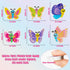 Haooryx 60pcs Spring Butterfly Mini Erasers for Kids, Novelty 3D Desk Puzzle Erasers for Classroom Prizes