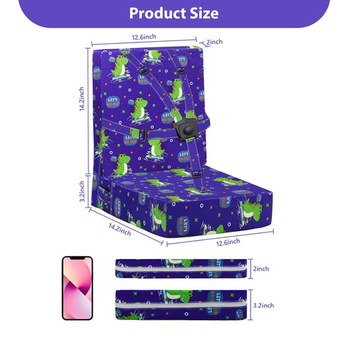 Toddler Booster Seat for Dining Table, Adjustable Safety Buckle Child Booster Seat with Backrest, Waterproof Washable