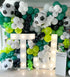 Green Black and White Balloons - 60 PCS Set with Confetti Balloons for Video Game Football Theme Party