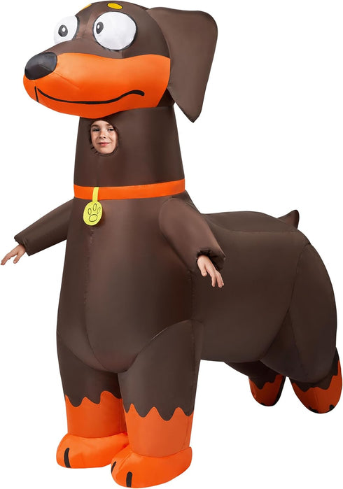 Spooktacular Creations Kids Halloween Inflatable Costumes, Full Body Dachshund Blow Up Costumes for Animal Cosplay Party