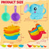 BeneFine Kids,12 Baby Bath Toys for PCS Mold Free Bath Toys for Toddlers with Floating Boats,Watering Can,Floating