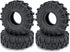 4pcs 1.0inch Rubber Tires, RC Crawler Wheel Tires 62mm for 1/18 TRX4M 1/24 SCX24 AXI90081 Deadbolt C10 B17 Gladiator (C)