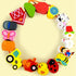Lacing Farm Toy Wooden Block Set, Early Educational String & Lacing Beads Games for Toddlers Learning Play