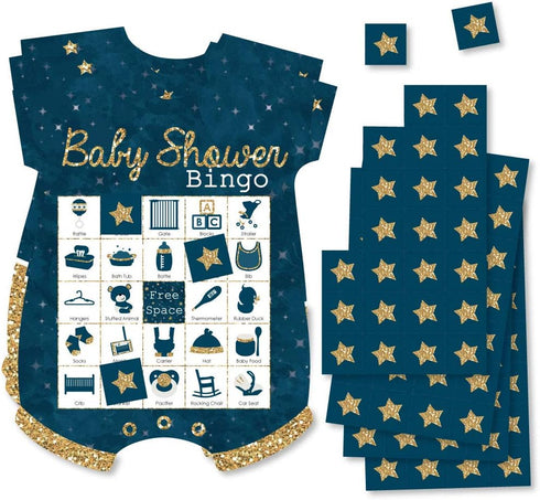 Twinkle Twinkle Little Star Bingo Cards and Markers - Big Dot of Happiness Baby Shower Game - Set of 18