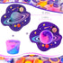 30 Pack tuupowana Valentines Day Gift Cards with Galaxy Slime Stress Relief Fidget Toy for Kids Party Favor, Classroom