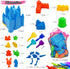 Beach Sand Toys for Kids, 27pcs Castle Molds, Bucket, Shovel Tool Kit, Sandbox Toys for Toddlers, Bonus Mesh Bag