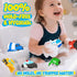 6 12 1-3 1+ Zippytots PCS Vehicle Floating Bath Toys Mold Free Infant Bath Tub Toys for Months - No Hole Bathtub Toys