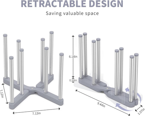 Baby Bottle Drying Rack, Drying Rack for Water Bottle, Reusable Bag, Collapsible Holder for Cups, Mugs and Glass