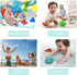 Bath Toys 8 Pack - Light Up Floating Rubber Animals with Color Changing Light for Baby Kids Toddler Bathtub Games