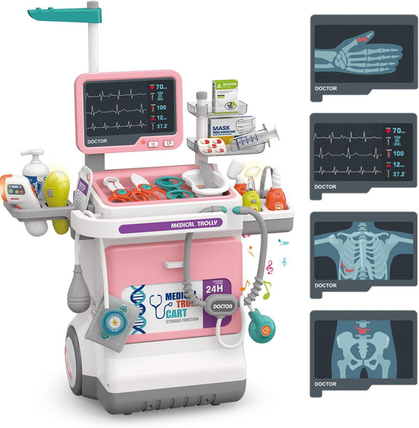 Fegalop Doctor Kit for Kids Pretend Medical Station Set for Boys & Girls