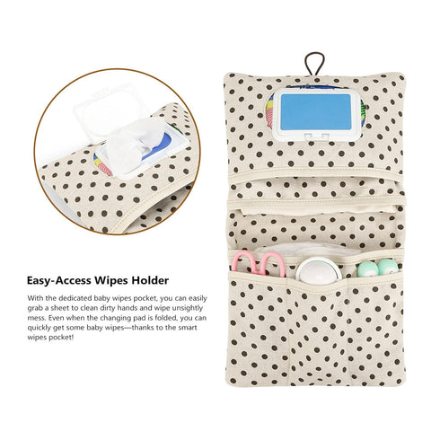 ljhnba Lovely Baby Nappy Bag Reusable Diaper Bag Multifunction Organiser Bag for Infants Washable Baby Diapers Storage