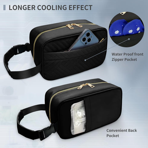 MELINON 2 Packs Waterproof Breastmilk Cooler Bag with large Ice - Insulated Travel Breastmilk Storage Cooler Bag