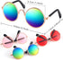3 Pairs Doll Glasses, Metal Wire Rim Clear Lens Eyewear for 18 Inch Dolls, Mini Costume Accessories (Colorful)