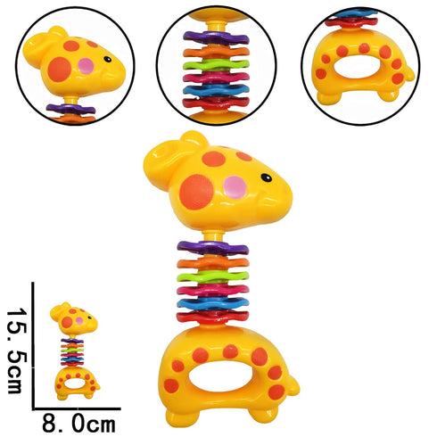 9pcs Baby First Rattle Teether Toy Gift Set with Storage Box for Infant Newborns 0-18 Months, Blue