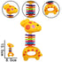 9pcs Baby First Rattle Teether Toy Gift Set with Storage Box for Infant Newborns 0-18 Months, Blue